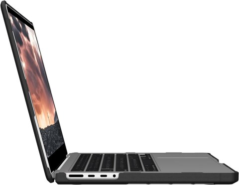 Urban Armor Gear UAG Plyo MacBook Pro 14 inch Case (2021-2023) A2918 A2992 M3 / M3 Pro / M3 Max / M2 Pro/M2 Max/ M1 Pro/M1 Max Rugged Military Grade Hard Shell Laptop Cover Translucent Clear - Ice