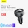 Baseus FM Transmitter Modulator Car Wireless Bluetooth 5.0 USB Fast Charger Auto Aux Radio Mp3 Player Music Hands Free Car Kit Compatible For All Type Of Vehicle Black