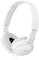 Sony Mdr-Zx110Ap Wired On-Ear Headphones With Tangle Free Cable, 3.5Mm Jack, Headset With Mic For Phone Calls, White