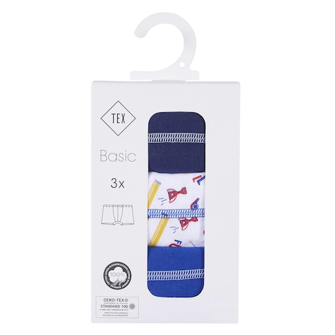 TEX Basic Fancy Boxers 2-3 Years 3 Pieces