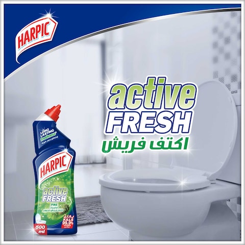 Harpic Active Fresh Toilet Cleaner, Pine, 500ml