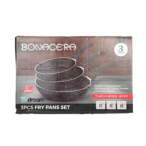 Bonasera Granite Frying Pan Set - 3 Pieces