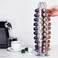 40 Capsule Coffee Pod Stand Rack Coffee Pod Holders for Nespresso，360 Degree Rotatable Coffee Capsule Stand Storage Organizer (AN007-40)