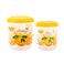 Esqube Storage Containers For Kitchen, With Durable Lid (Cereal, Flour And Sugar Containers) - Yellow (2 Pcs)