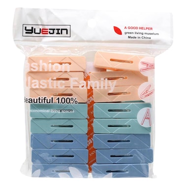 Fashion Plastic Family Pegs 16Pcs