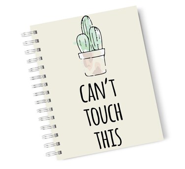Loud Universe Hardcover Notebook Cant Touch This My Cactus Spiral Notebook with Premium High Quality Paper A5 Size