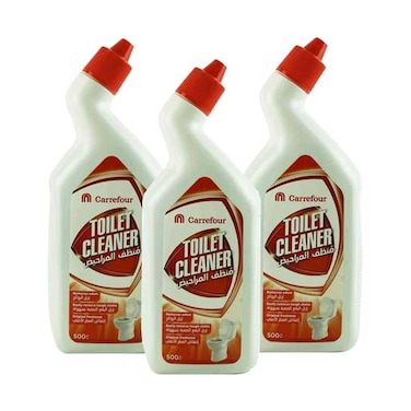 كارفور منظف المرحاض إنتعاش أصلي أبيض 500 ملل حزمة من 3