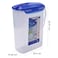 Lock And Lock Aqua Fridge Door Transparent Water Jug With Flip Top Lid 3L