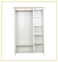 Denis 3 Door Wardrobe- White &amp; Oak