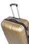 Senator Hard Case Medium Luggage Trolley Suitcase for Unisex ABS Lightweight Travel Bag with 4 Spinner Wheels KH115 Gold