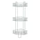 Rayen Bath Corner 3 Shelves Silver 69x22x22cm