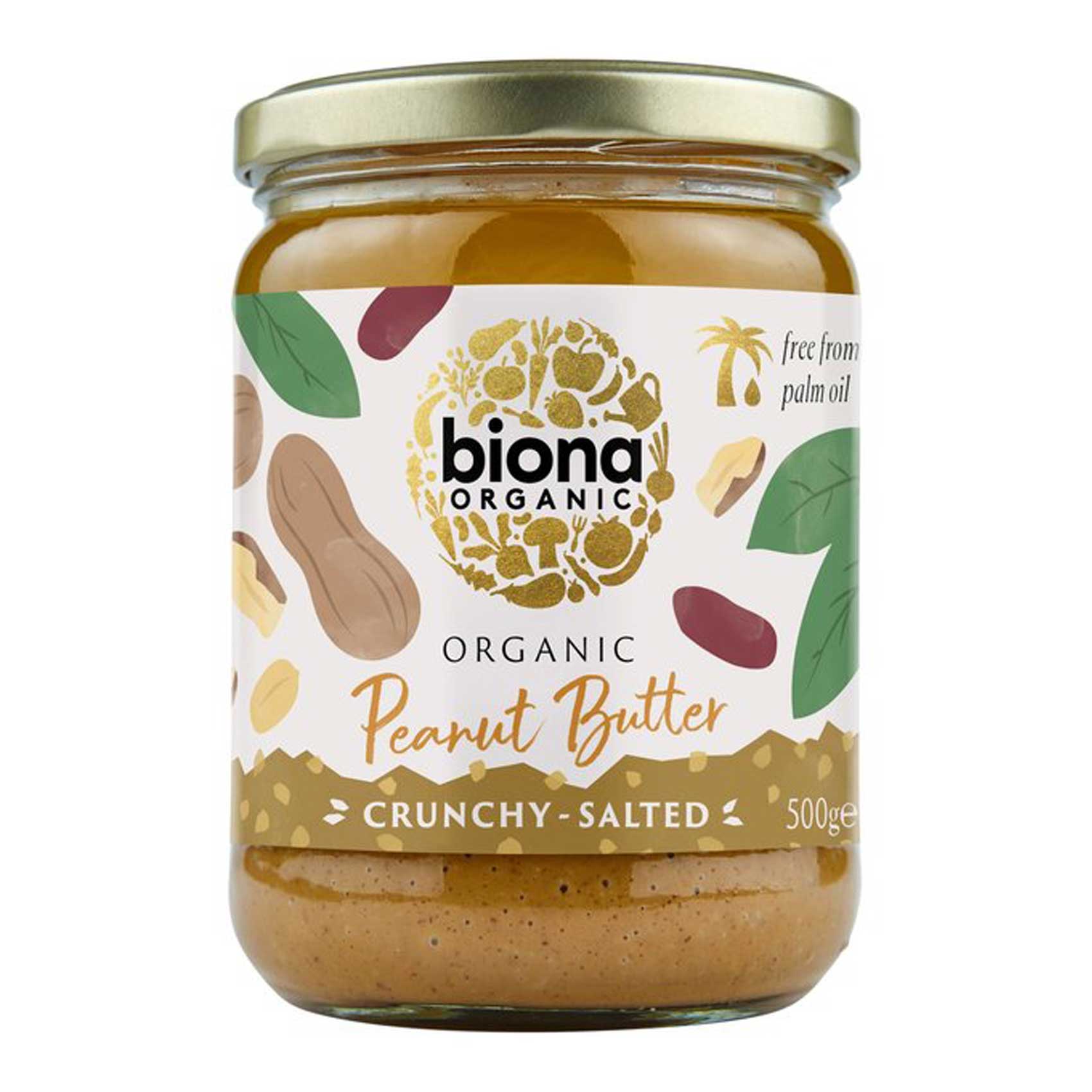 Biona Organic Peanut Butter Crunchy 500g