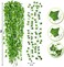 Artificial Vines Plants,12 87 Feet Ivy Garland Fake Vine for Bedroom, Hanging Vine for Home Kitchen Office Wedding party aesthetic Garden Room
