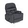 In House Velvet Classic Cinematic Recliner Chair With Cups Holder - Dark Grey - NZ80