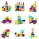 ORRENTE Magnetic Blocks, Magnetic Building Blocks Set for Boys/Girls, Magnetic Tiles Educational STEM Toys for Kids/Toddlers, 60 Piece