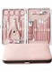 Generic 18-Piece Professional Pedicure And Manicure Tool Kit Pink/Silver
