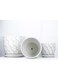 Ceramic Plant Pots White with Cracked Line Design, Suitable for Indoor and Outdoor Use-S