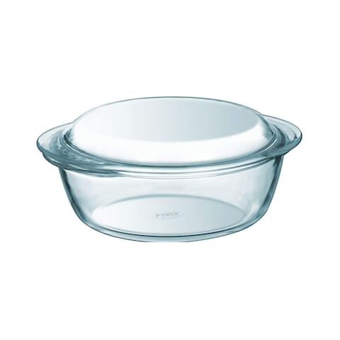 Pyrex Round Casserole - 2.1 Liters - Clear