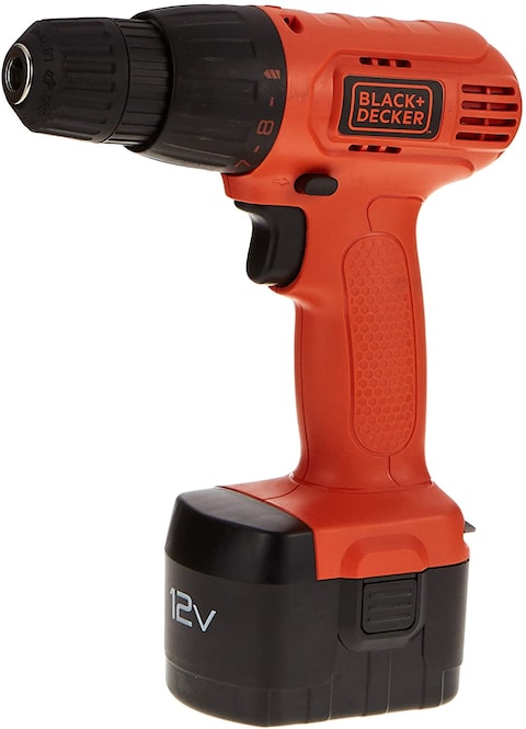 Black &amp; Decker 18V 1.5Ah Li-Ion Cordless Drill Driver For Wood Drilling &amp; Screwdriving/Fastening, Orange/Black - Bcd001C1-Gb, 2 Years Warranty