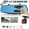 Generic 1080P HD Dual Lens Car DVR Dash Video Cam Mirror Recorder Rear View Camera Driving Recorder
