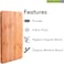Royalford Organic Bamboo Chopping Board - Large Kitchen Cutting Board (38X30X1.8) cm - Best For Food Prep, Meat, Vegetables, Bread &amp; Cheese - Professional Grade For Strength, Durability &amp; Lightweight