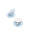 Liying 12Pcs Porcelain Cups And Saucers Set - Sky Blue Colour Tea Set - 200Ml Cup 6Pcs And Saucer 6Pcs Set For Idle Tea, Turkish Coffee, Espresso And Cappuccino