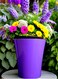vsell24&nbsp;Vibrant Purple Plastic Flower Pot - Durable and Lightweight-Small
