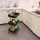 Lontenrea 3-Tier Rolling Cart Multifunction Storage Utility Shelves Cart With Handle And Lockable Wheels For Living Room Kitchen Bathroom Office Etc (Black)