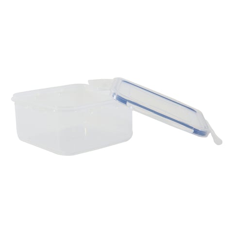 Lock &amp; LockClassic Square Food Container HPL850 Clear/Blue 420ml