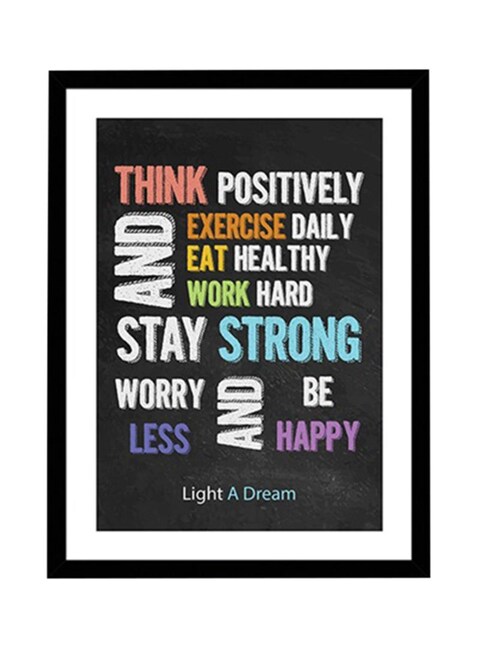 Spoil Your Wall Quotes Poster With Frame Black/White/Blue 40x55cm
