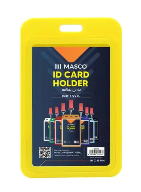 Masco 5-Piece Vertical ID Card Holder Yellow