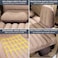 Generic-Yellow Portable Car Mattress Foldable Cushion Air Bed Inflatable Mattress Car Bed with Air-Pump Camping Travel Mattress
