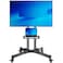Mobile TV Cart TV Stand With Lockable Wheels for 32 to 70" Inch Plasma LCD LED Flat or Curved Screen TVs up to 100lbs - Height Adjustable (32-75 inch)