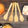 Royalford Organic Bamboo Kitchen Tools, RF10239, Spatula, Turner, Slotted Turner, Serving Spoon, Rice Spoon And Holder, Nonstick Kitchen Utensil Set, Non-Scratch Cookware Tools