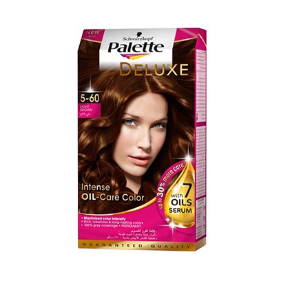 Schwarzkopf Palette Deluxe Oil Care Permanent Hair Color 5-60 Light Brown 50ml
