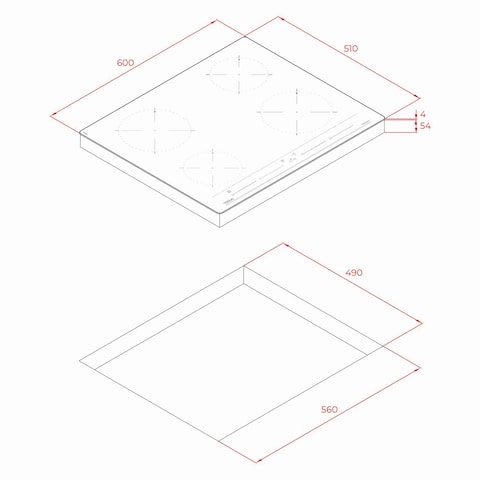Teka IZC 64010 BK MSS 60cm Induction Hob with Direct Functions MultiSlider and 4 zones