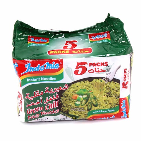 Indomie Green Chili Fried Noodles 80gx5&#39;s