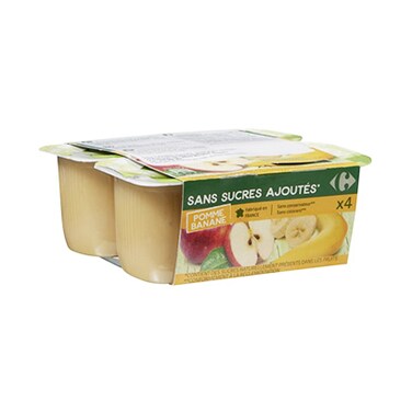 Carrefour Apple Banana Compote 100GR x4