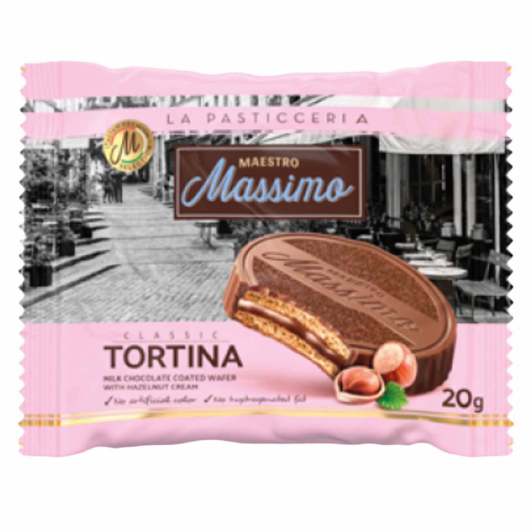 Buy Maestro Massimo Tortina Hazelnut Milk Chocolate Cream Wafer 20g ...