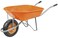Tramontina Since 1911, Made In Brazil Wheelbarrow With Orange Metal Extra Deep Bucket 80L Metallic Handle And Pneumatic Tire