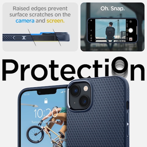 Spigen Liquid Air designed for iPhone 14 case cover - Navy Blue