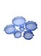Generic 6-Piece Stretchable Silicone Lid Set Blue
