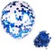 Blue Happy Birthday Balloons Decoration Set with Foil Letter Balloons Banner, 6 Latex Balloons, 2 Star Balloons, 4 Confetti Balloons for Indoor &amp; Outdoor Birthday Party Decorations and Supplies