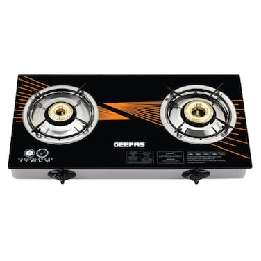 Geepas 2 burner gas stove, GK6879, Black