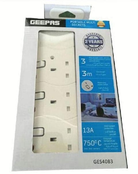 Geepas Portable Multi Socket Ges4083