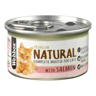 Webbox Natural Complete Mousse With Salmon Cat Food 85g