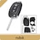Rubik 3 Buttons Uncut key Cover for HYUNDAI Tucson Elantra Santa Fe Solaris ix35 ix45 i20, Replacement Car Remote Control Case Flip Key Blade Fob Shell (Center Groove Blade)