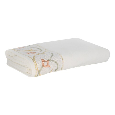 Cannon 600 GSM Jacquard Bath Sheet White 81x163cm