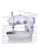 Generic Mini Sewing Machine With Foot Pedal White/Purple 2294 White/Purple