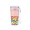 Rechrgeable Portab plastic jar 350ml stainless steel blade power motor usb rechargeable one button control with led indication